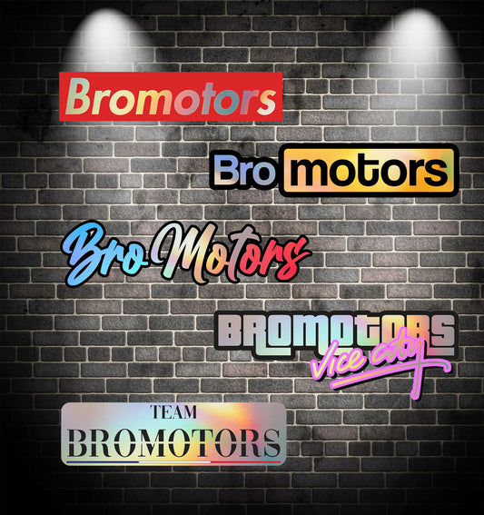 Pack 6 Stickers Bromotors Holographiques