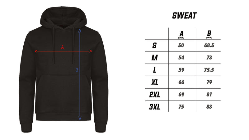 Guide des tailles Sweat